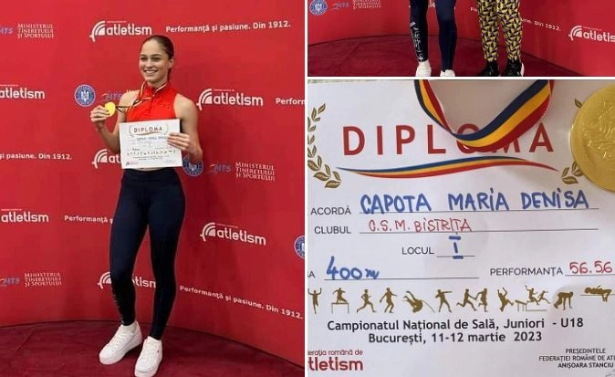 ATLETISM Maria Denisa Capotă de la CSM Bistrița dublă campioană