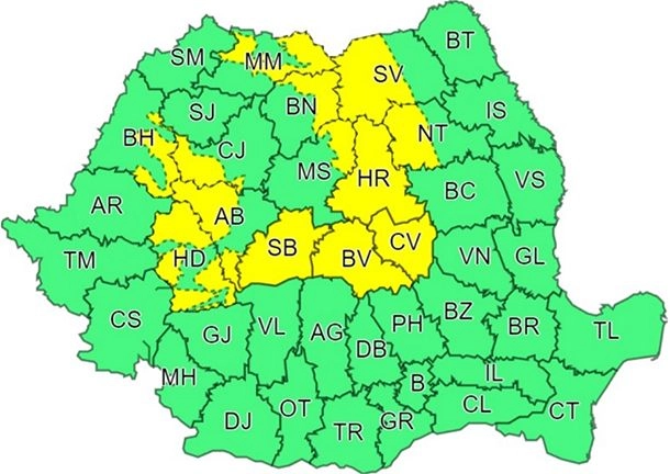 Meteo Cod Galben De Instabilitate Atmosferic Temporar Accentuat