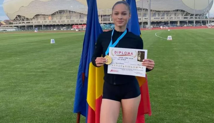 Medalie de aur pentru atletismul bistrițean obţinută de Maria Denisa